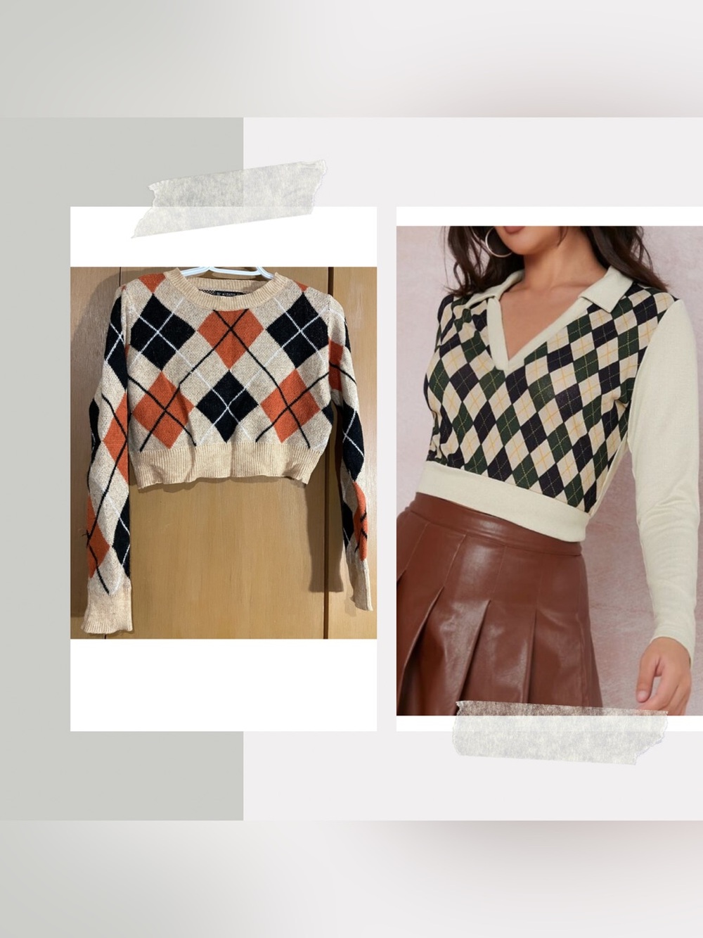 Cropped Argyle Sweaters